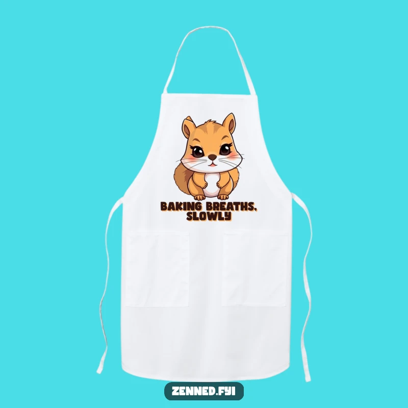 Funny Squirrel Meditation Apron - Hilarious Kitchen Gift for Focused Cooks