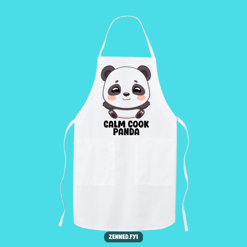 Funny Panda Breathing Apron: Cook with Calm! A Perfect Funny Gift!