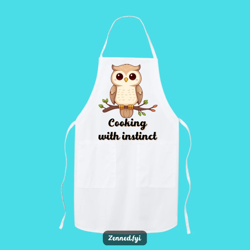 Funny Owl Zen Apron: Stillness for Your Kitchen with Hilarious Charm