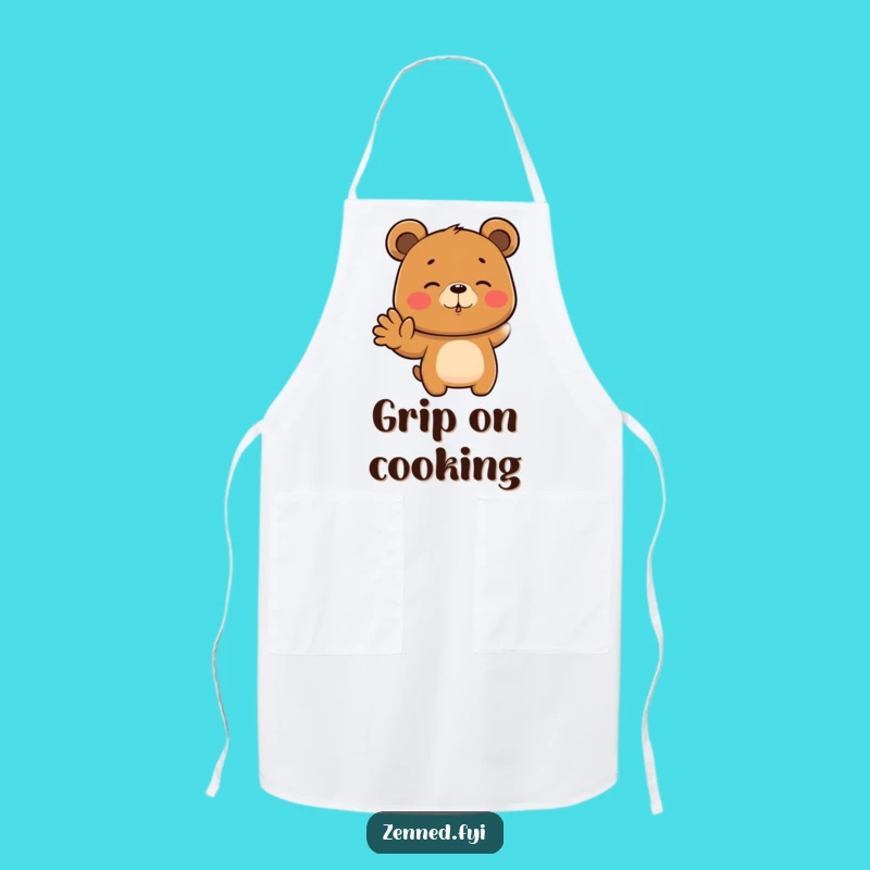 Funny Bear Apron, Focused Chef, Chef's Hilarious Cooking Gift