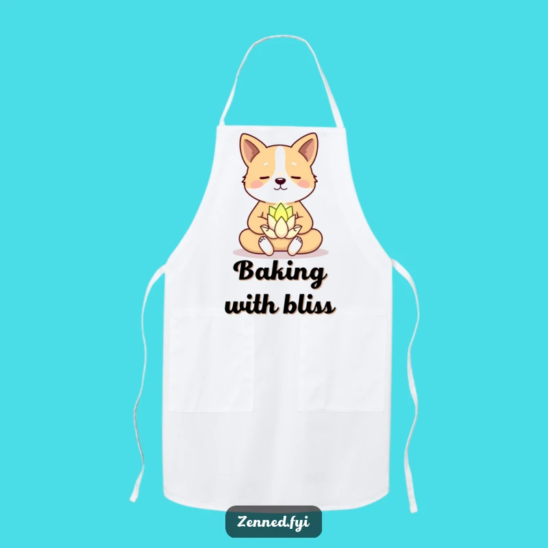 Funny Dog Chef Apron - Hilarious Meditating Pooch Kitchen Gift