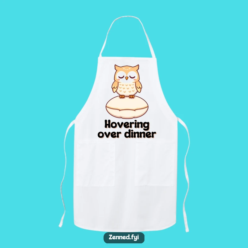 Funny Floating Owl Apron - Magical Kitchen Decor, Perfect Whimsical Gift