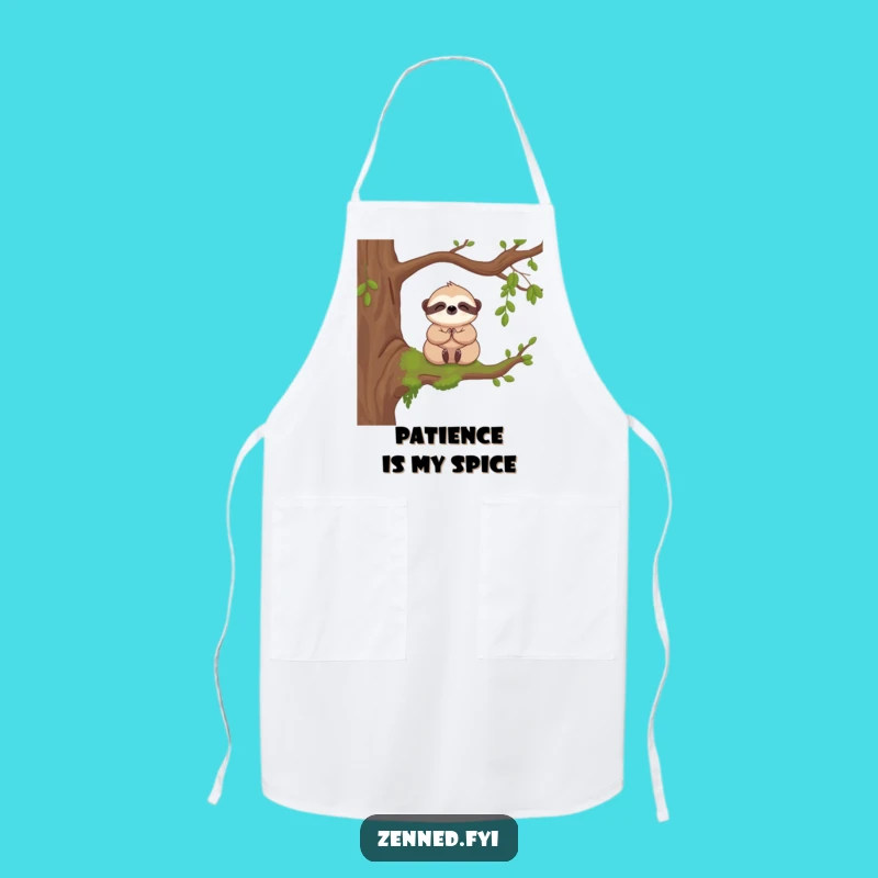 Funny Kawaii Sloth Apron - Serene Chef's Wear Gift