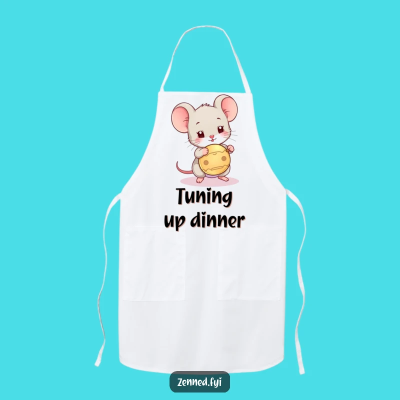 Funny Mouse Gong Apron: Cook Up Fun with Playful Kitchen Style