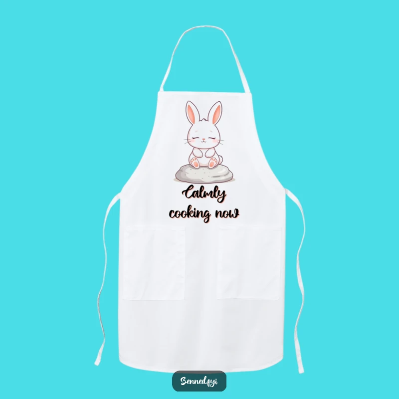Funny Rabbit Apron, Zen Kitchen Master, Chef's Hilarious Cooking Gift