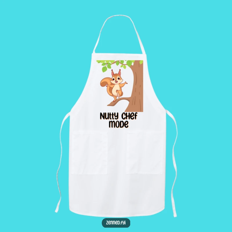 Funny Squirrel Yoga Apron - Cheerful Balance Kitchen Wear Gift