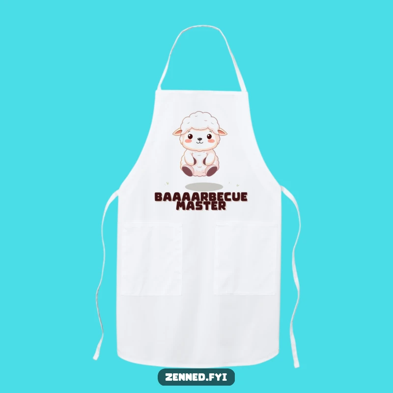Funny Zen Sheep Apron: Floating Meditator Kitchen Wear, Hilarious Cooking Gift