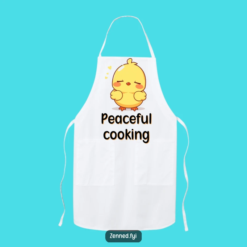 Funny Chick Apron, Peaceful Cook, Chef's Hilarious Cooking Gift