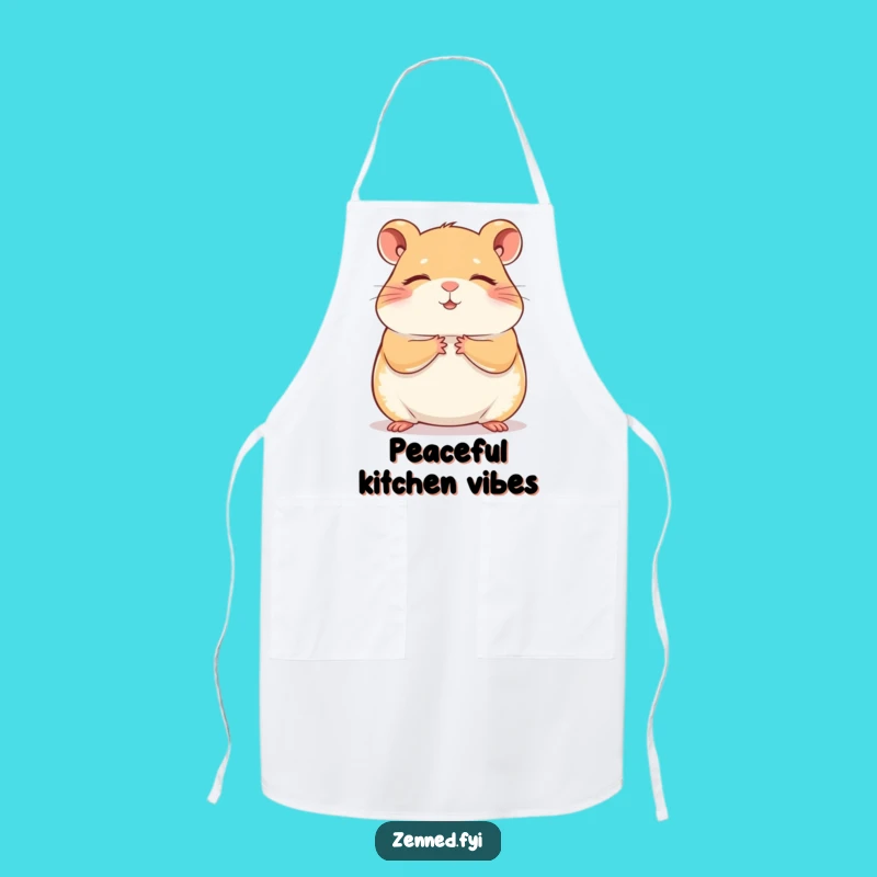 Funny Hamster Meditation Apron: Cook with Zen Humor