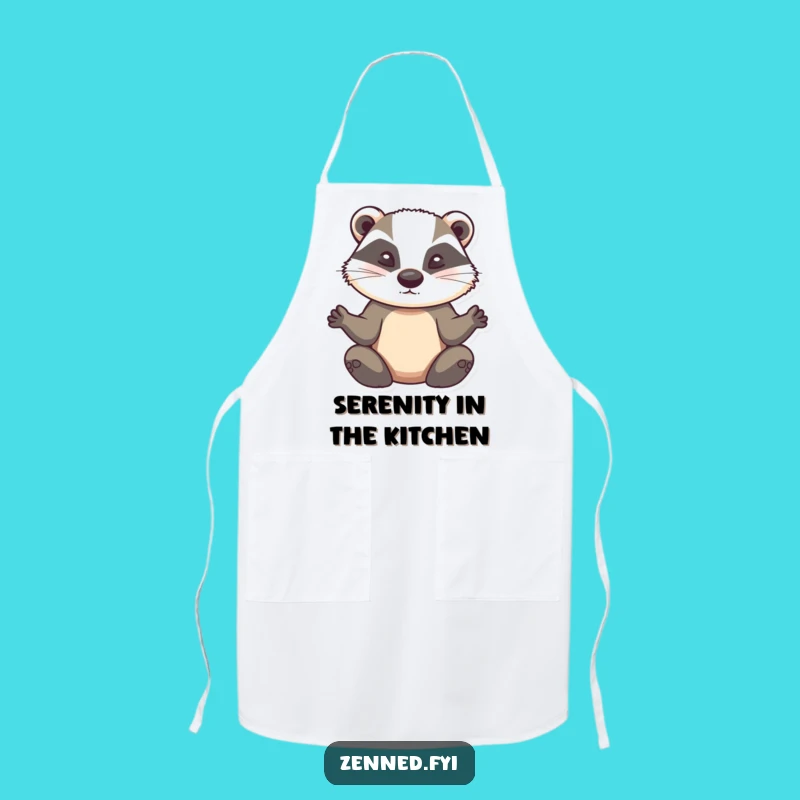 Funny Badger Meditation Apron: Hilarious Kitchen Zen for Serene Cooking