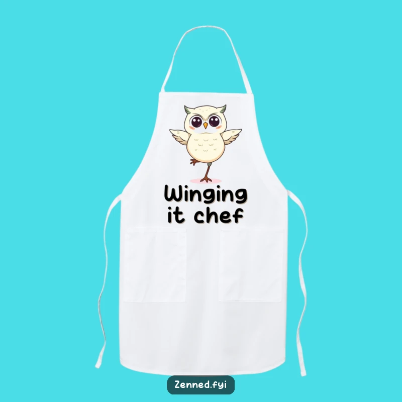 Funny Kawaii Owl Apron: Cute & Whimsical Kitchen Gift