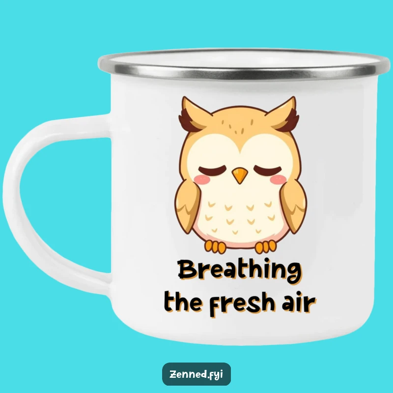 Funny Kawaii Owl Camping Mug - Sip Peacefully Outdoors