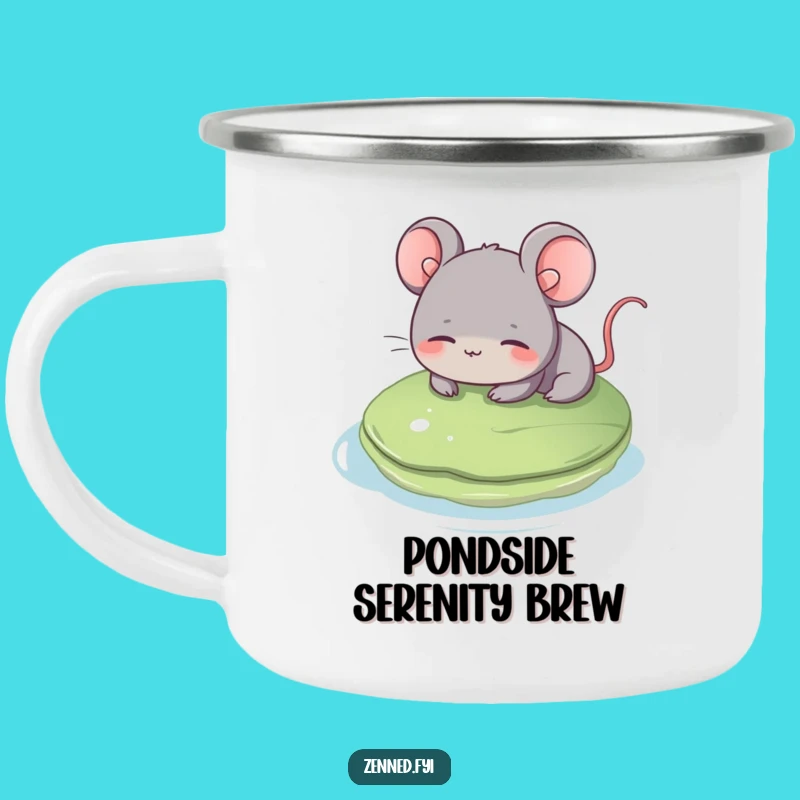 Durable Funny Grey Mouse Camping Mug - Adventure Ready with Relaxed Vibes