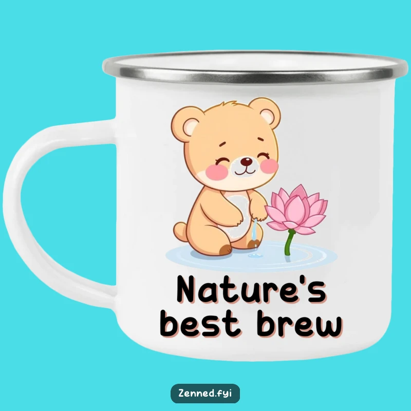 Funny Bear Cub Campfire Mug: Whimsical Gift for Outdoor Fun