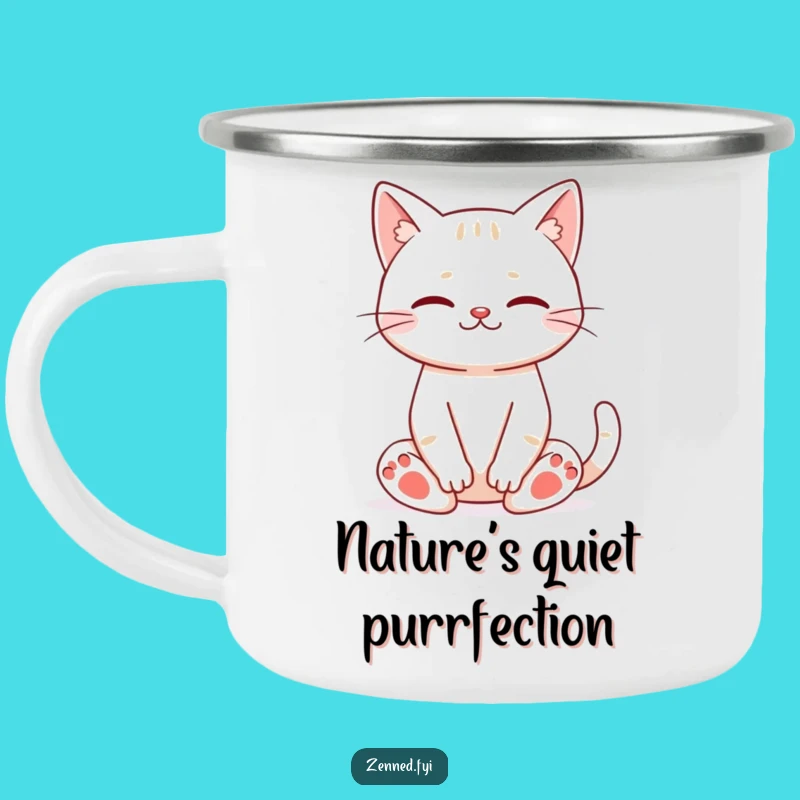 Funny Cat Meditation Camping Mug: Sip Serenity on the Go