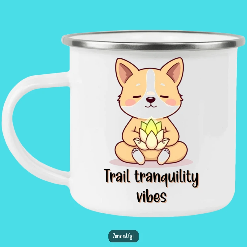 Funny Dog Zen Camping Mug - Durable & Hilarious Outdoor Meditation Mug