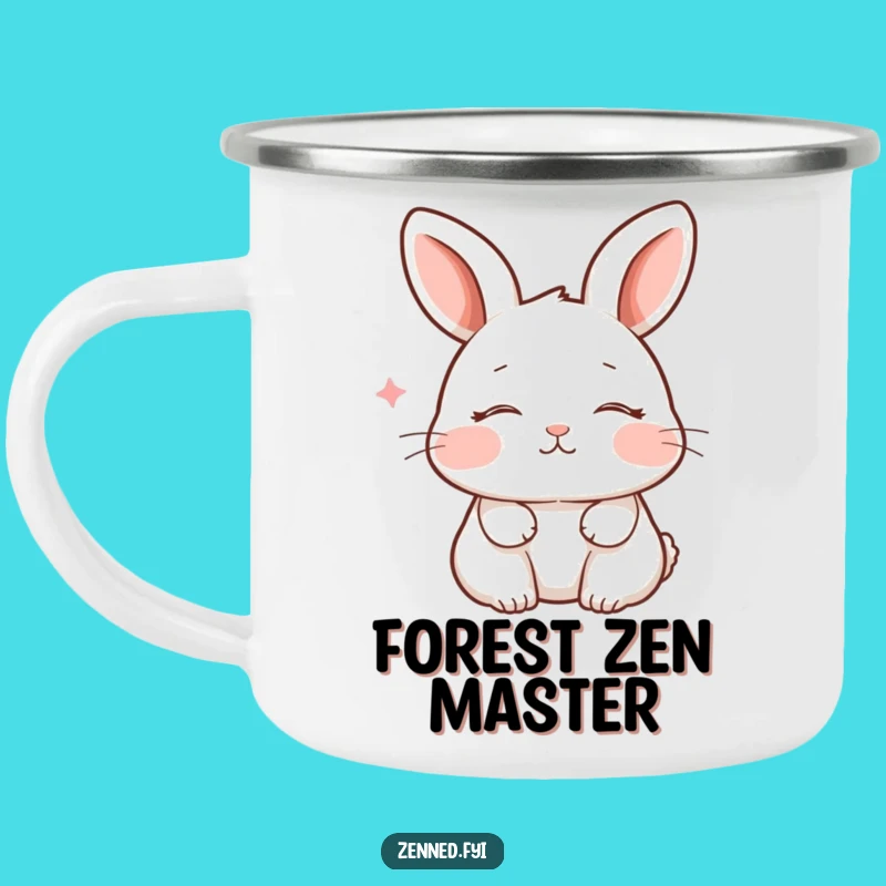 Funny Rabbit Zen Camping Mug - Durable Peaceful Breathing Drinkware