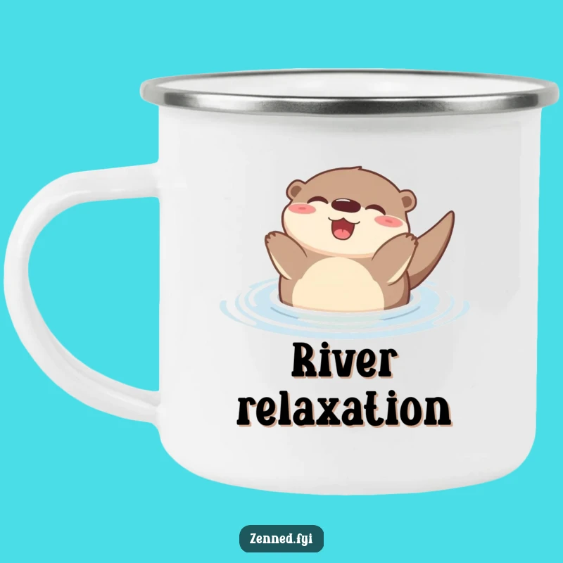 Funny Zen Otter Camping Mug: Outdoor Relaxation Mug, Hilarious Adventure Gift