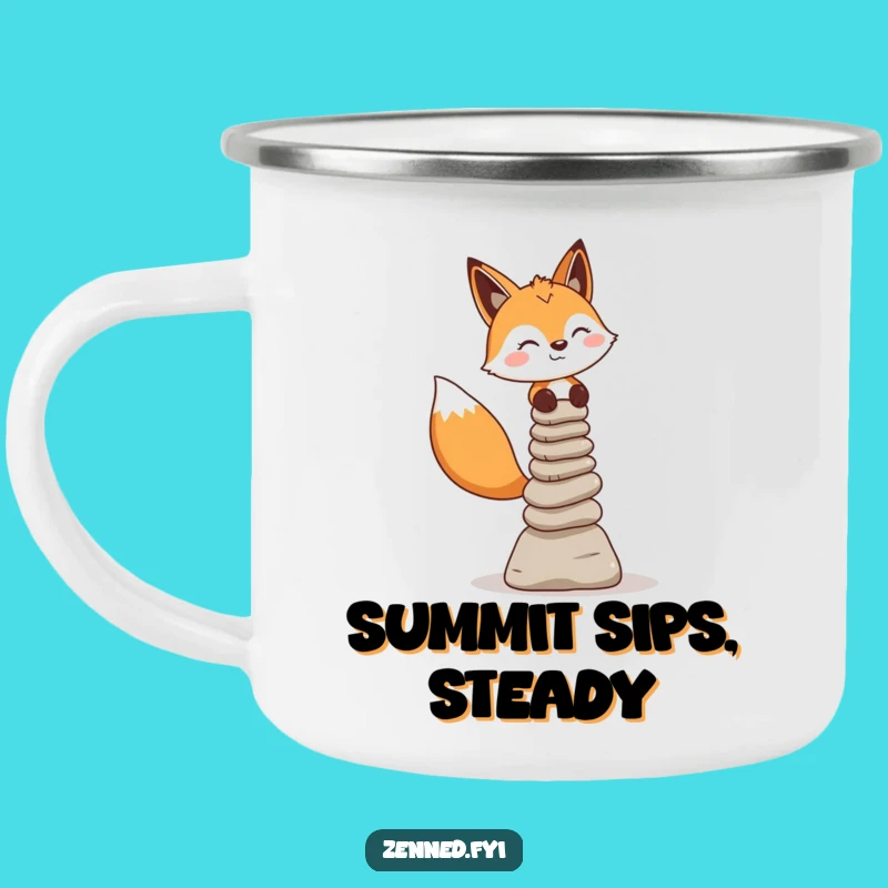 Funny Fox Zen Master Camping Mug - Durable & Hilarious Gift for Outdoors