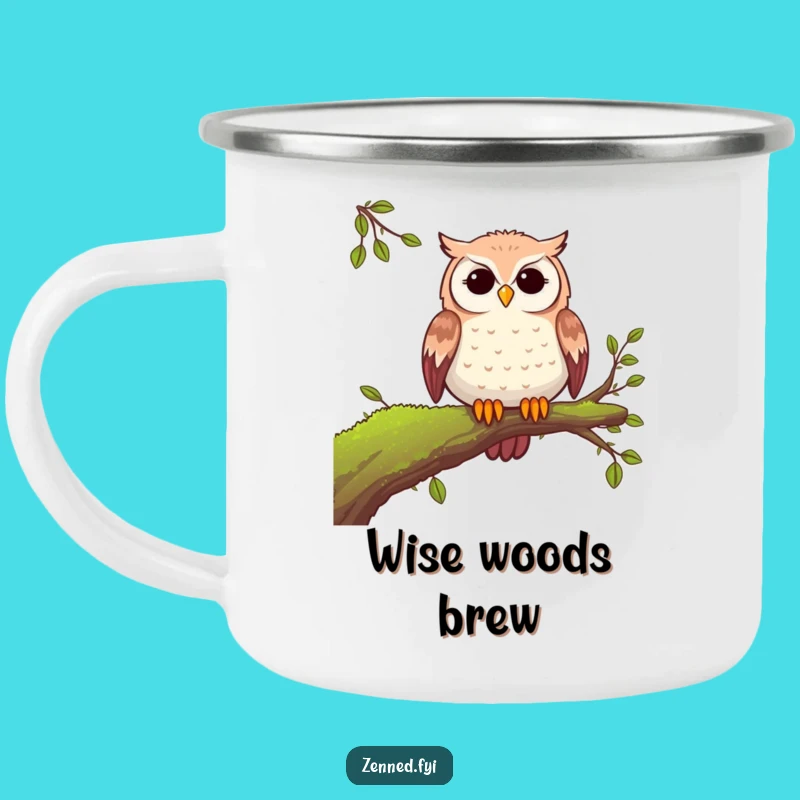 Funny Peaceful Owl Camping Mug: Adventure with Nature's Calm