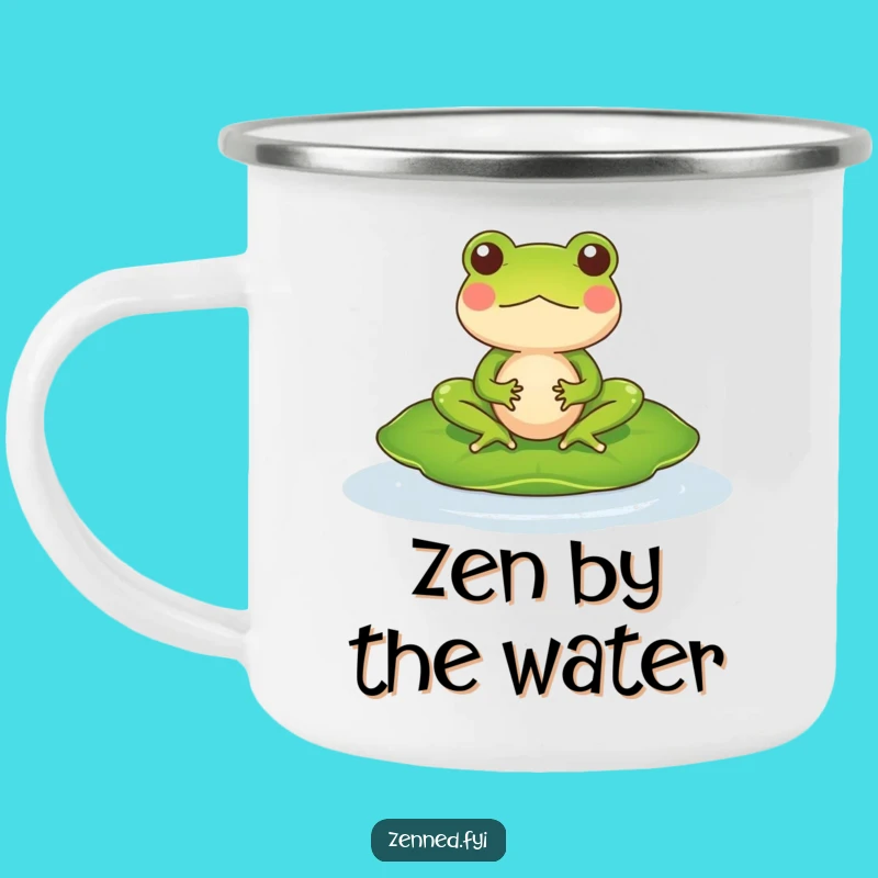 Funny Frog Meditation Camping Mug: Durable Zen Amphibian Drinkware Gift