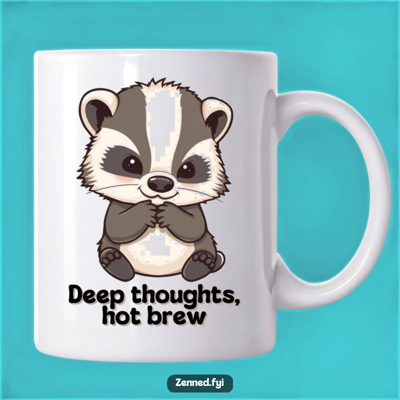 Funny Wise Badger Contemplation Mug: The Perfect Funny Gift for Thoughtful Friends
