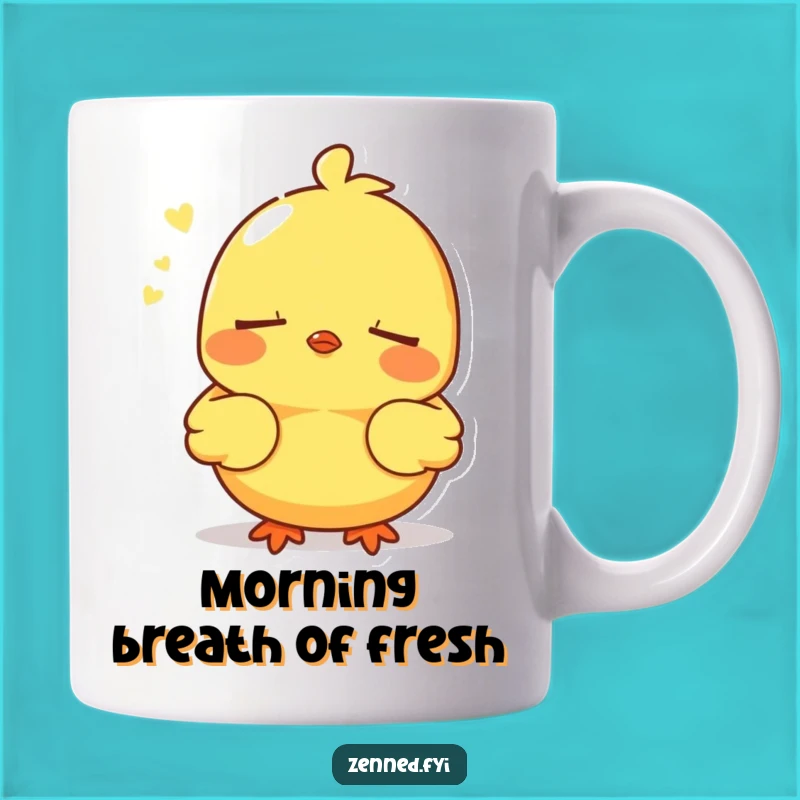 Funny Chick Zen Mug, Deep Breath, Perfect Peaceful Gift