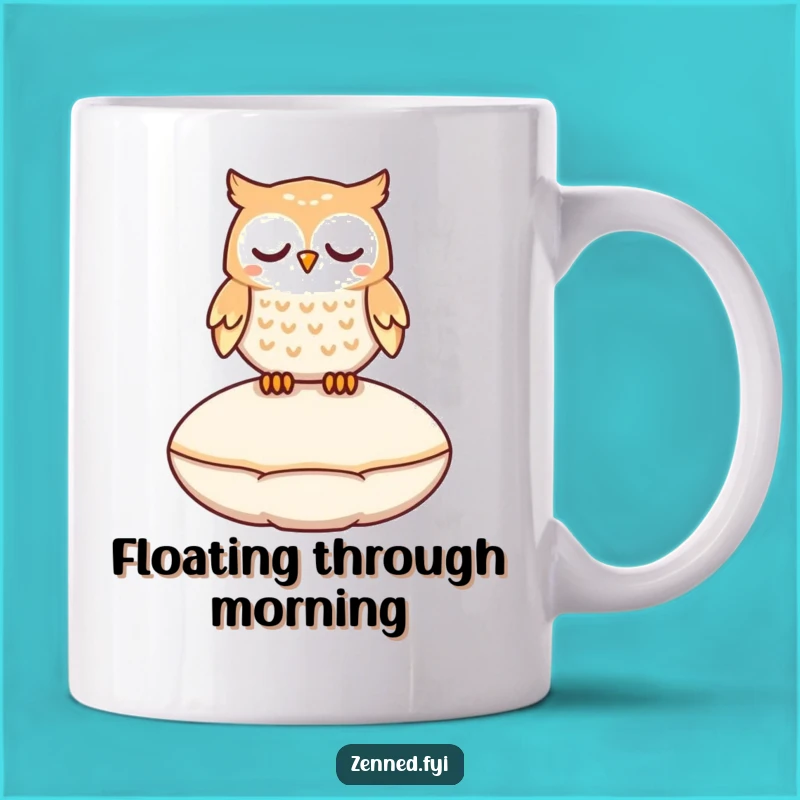 Funny Floating Owl Mug - Whimsical Levitation Humor, Perfect Peaceful Gift
