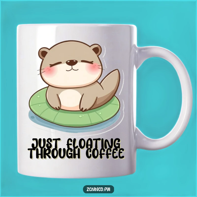 Funny Otter Lily Pad Mug: Chill Out with Hilarious River Vibes