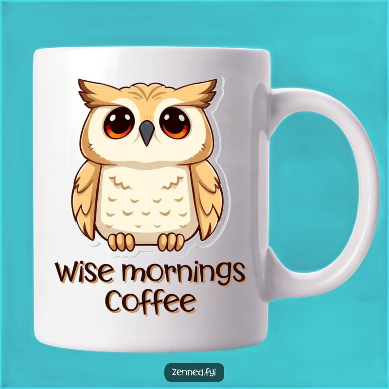 Funny Owl Understanding Mug - Wise Gaze Humor Gift for Thinkers