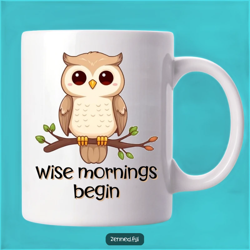 Funny Owl Zen Mug: Stillness Gift for a Centered, Hilarious Coffee Break