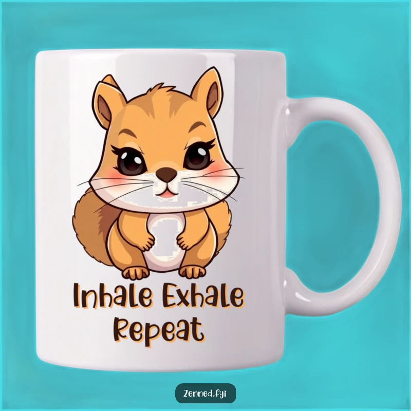 Funny Squirrel Zen Breath Mug: Perfect Meditation Gift for Calm Moments