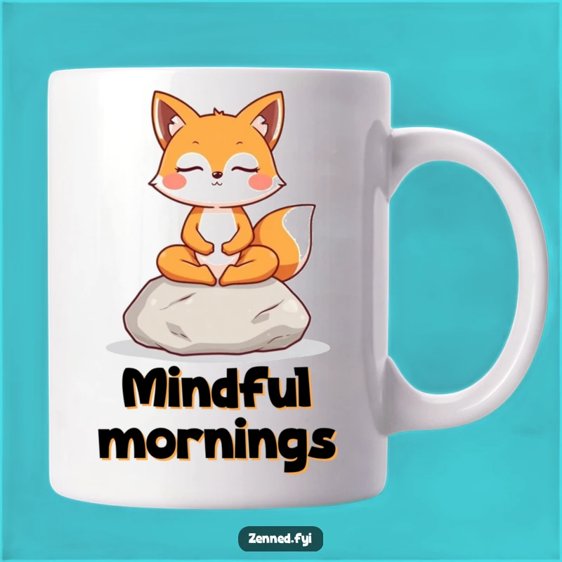 Funny Fox Meditation Mug: Peaceful Animal Gift for Mindful Sipping