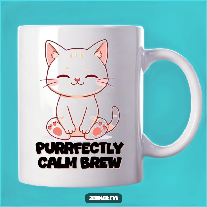 Funny Cat Meditation Mug: Find Your Zen with Hilarious Feline Bliss