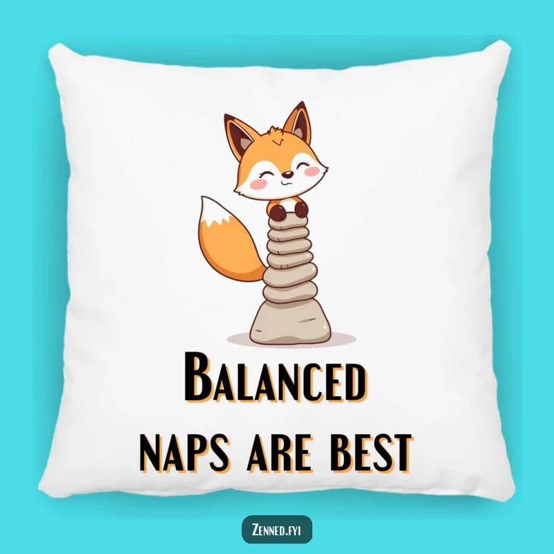 Funny Fox Zen Master Pillow - Soft & Hilarious Gift for Cozy Comfort