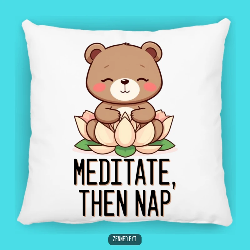 Comfy Bear Meditation Pillow - Cozy & Hilarious Comfort Gift