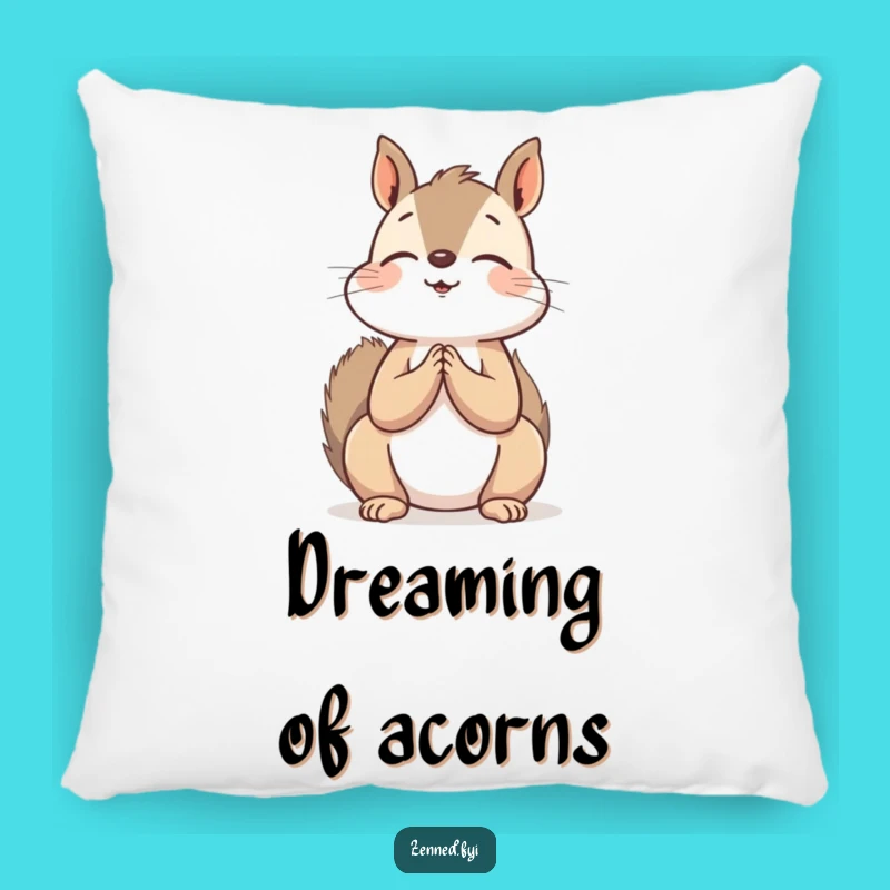 Funny Squirrel Zen Pillow - Soft & Hilarious Meditation Cushion Gift