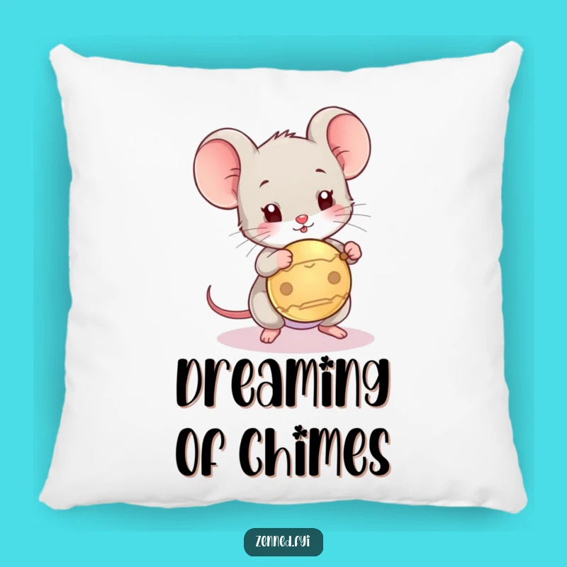 Funny Mouse Gong Pillow: Cozy Up with Playful Percussion and Humor
