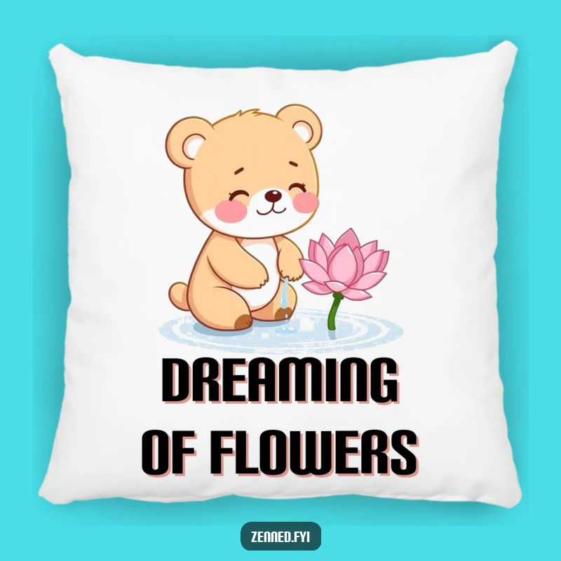 Funny Bear Cub Lotus Pillow - Soft & Hilarious Gift for Cozy Cuteness