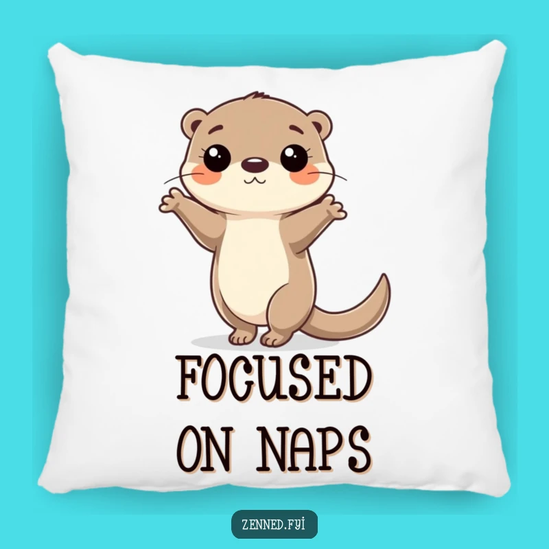 Funny Otter Balance Pillow: Cozy Focused Aquatic Acrobat Cushion Gift