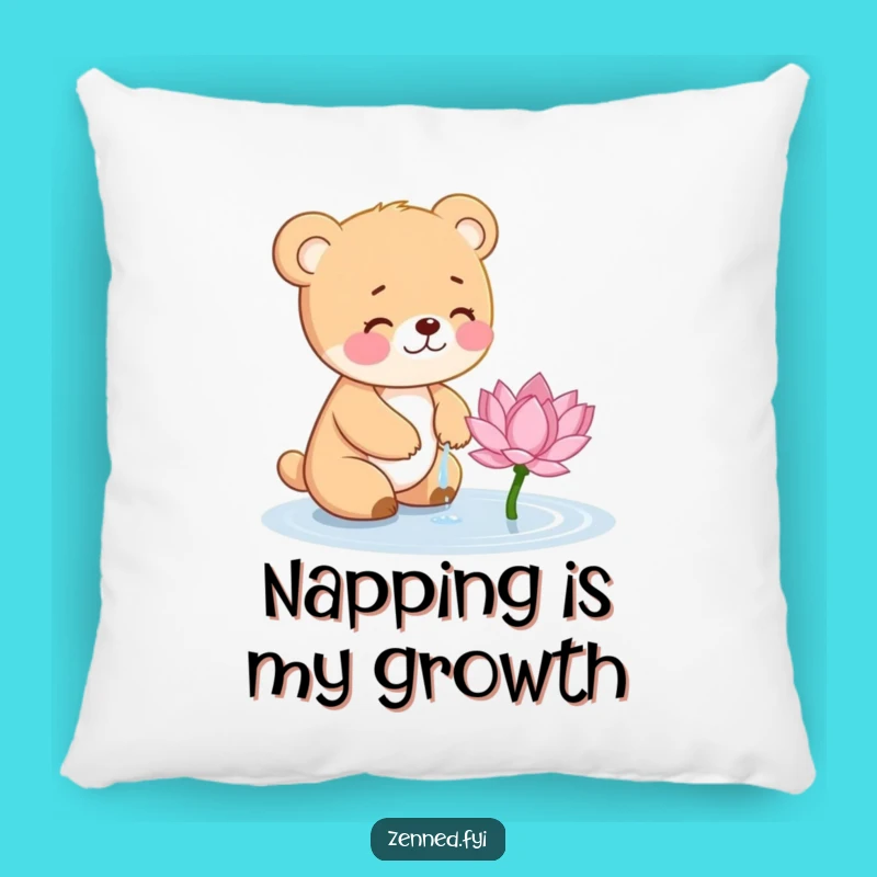 Funny Bear Cub Garden Pillow: Soft, Humorous Accent for Cozy Spaces