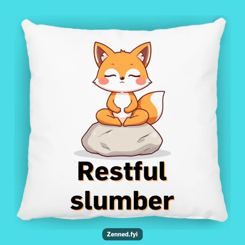 Funny Fox Meditation Pillow: Cozy Up with Peaceful Animal Comfort