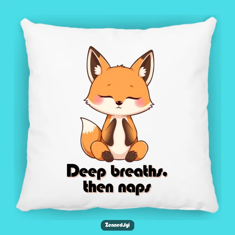 Funny Fox Zen Pillow: Cozy Comfort for Peaceful Slumbers