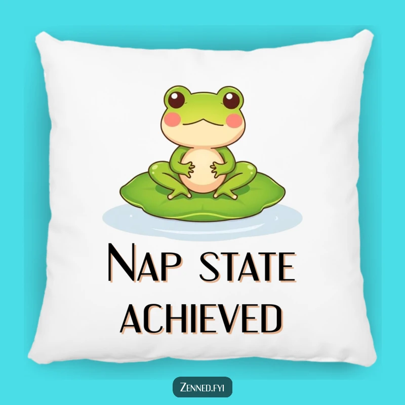 Funny Frog Meditation Pillow: Cozy Zen Amphibian Cushion Gift