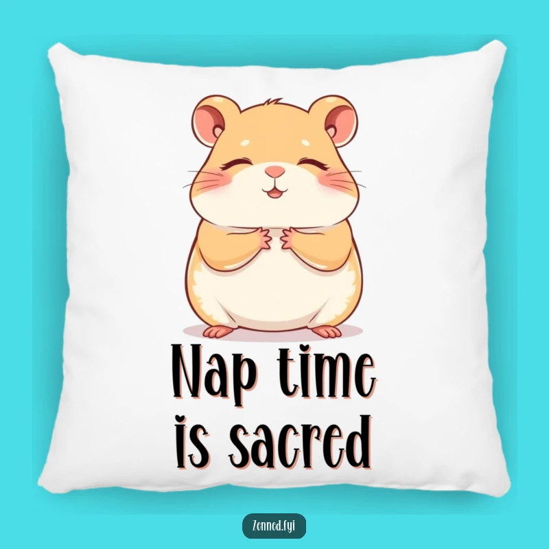 Funny Hamster Zen Pillow: Cozy Meditation Comfort Gift