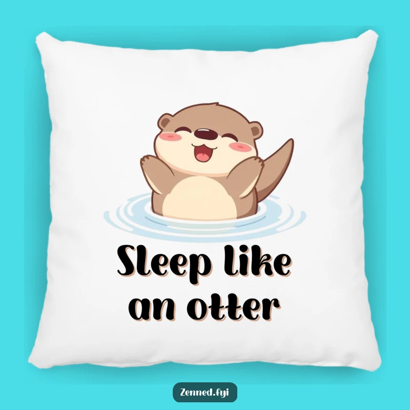 Funny Zen Otter Pillow: Cozy Floating Cushion, Adorable and Hilarious Relaxation Gift