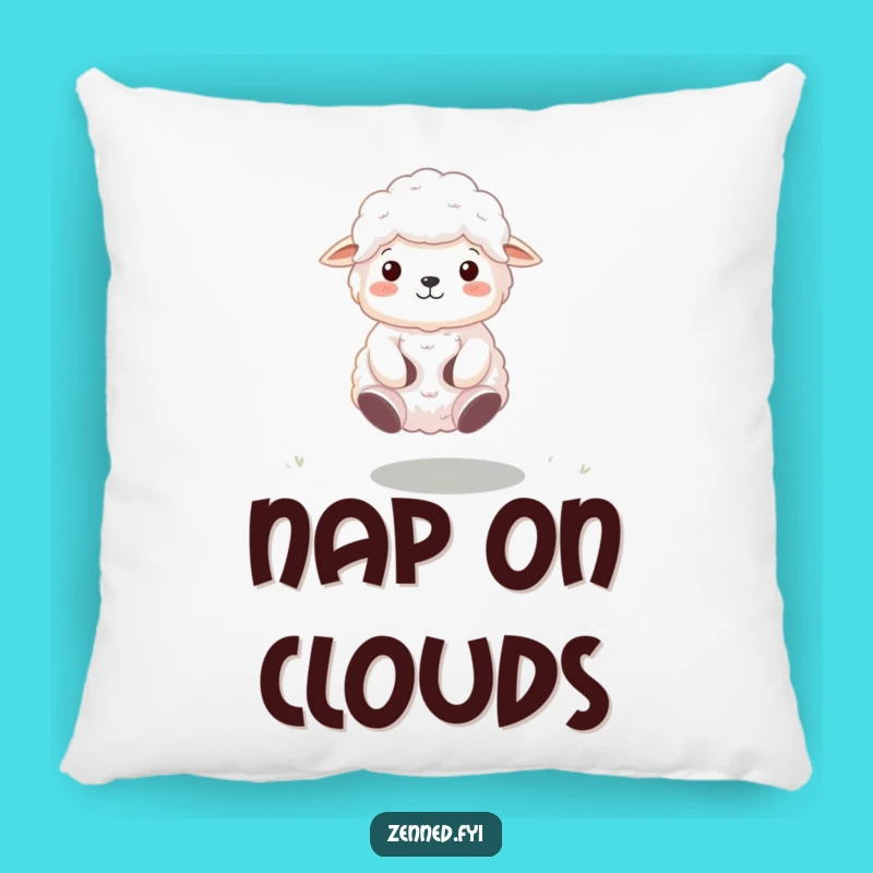 Funny Zen Sheep Pillow: Cozy Floating Cushion, Adorable and Hilarious Yoga Gift