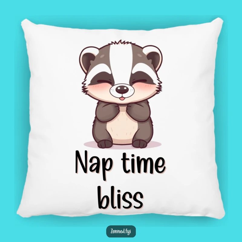Funny Badger Zen Pillow - Soft & Hilarious Deep Breath Cushion