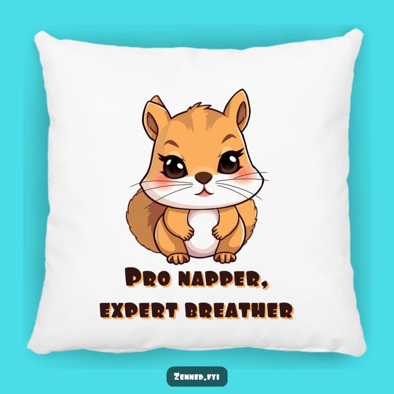 Funny Squirrel Meditation Pillow - Soft & Hilarious Gift for Cozy Calm