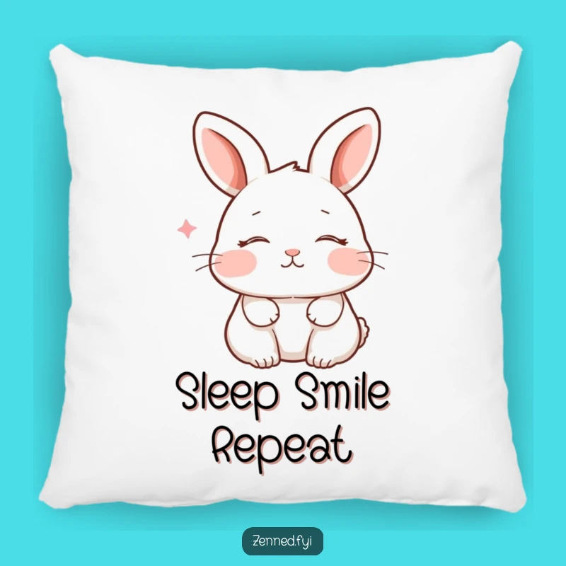 Funny Rabbit Zen Pillow - Cozy Peaceful Breathing Cushion for Relaxation
